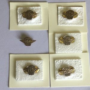 Set of 6 LADIES OF HARLEY brass pins